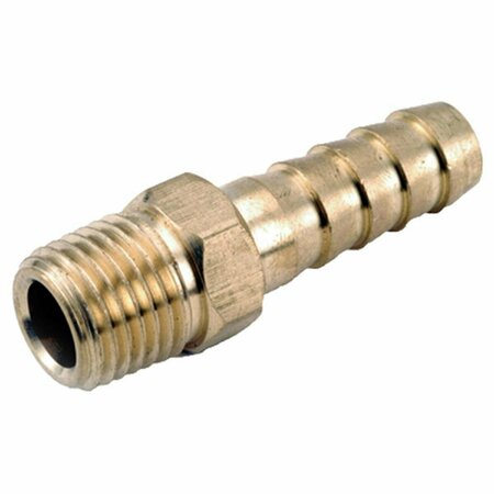 ANDERSON METALS 717001-0404 .25 in. Hose ID x .25 in. Male Pipe Thread Brass Barb Insert 166641